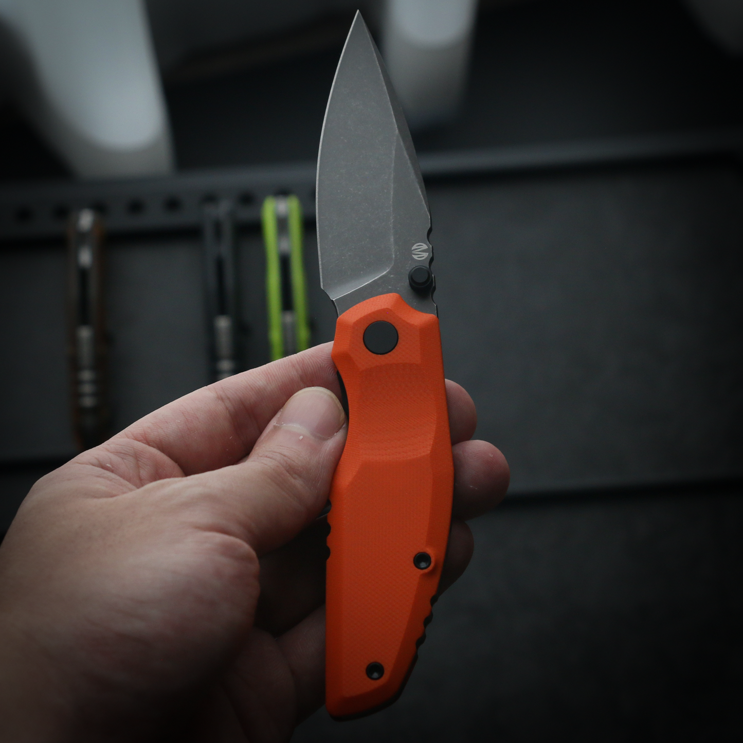 808Sustain CPM-S35VN Steel Orange G10 Handle