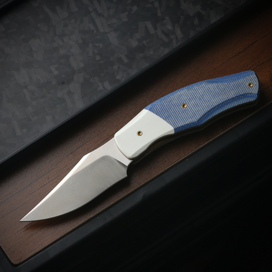 Old Fashioned  Blue Micarta White G10