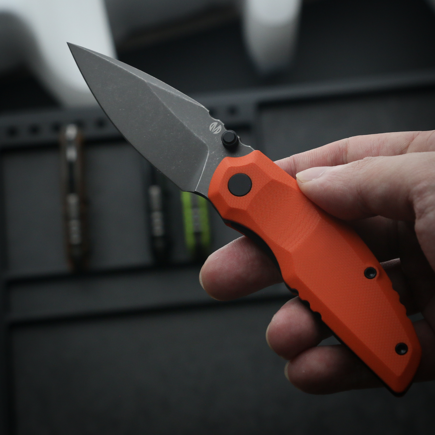 808Sustain CPM-S35VN Steel Orange G10 Handle