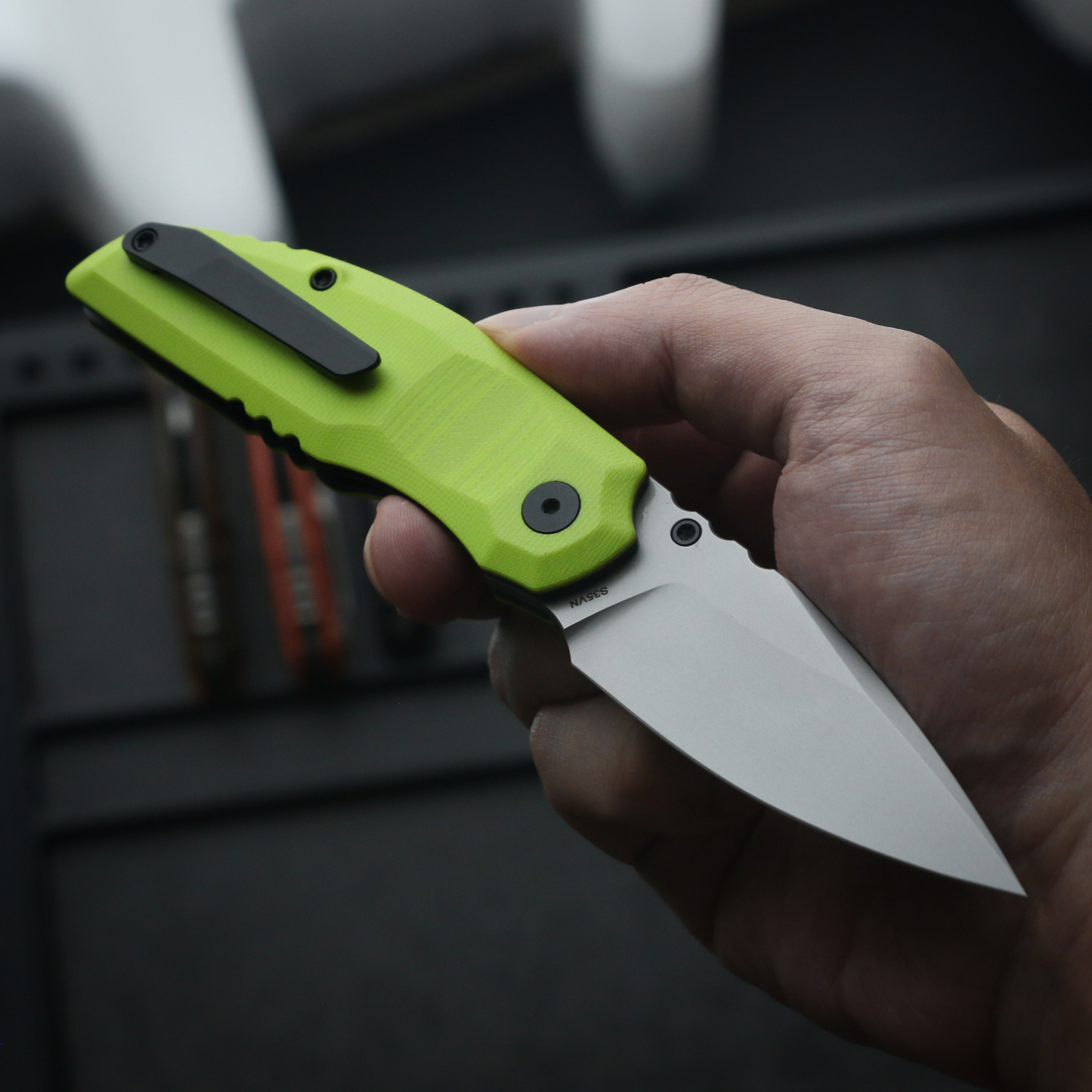 808Sustain CPM-S35VN Steel Green G10 Handle